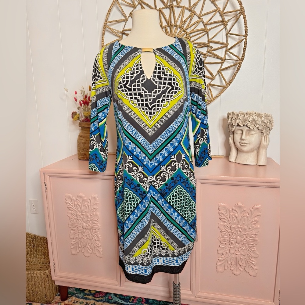 Laundry By Shelli Segal‎ Black and Green Dress